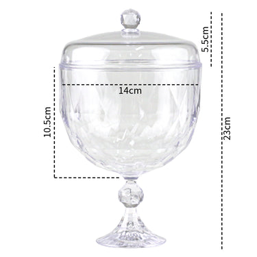 Copo de Plástico Grande para Sobremesa em Formato de Diamante (Capacidade de 1.25L)